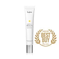QRA1 - SomethingBeautiful!! White skincare tube with a silver cap, shown beside a Best Buy award badge.