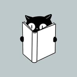 black-cat-reading-book-250nw-2589599359 - SomethingBeautiful!!