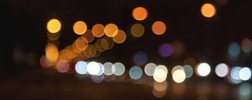 CarWindshieldViewOnNewYorkNightHighwayWithCars - SomethingBeautiful!!