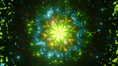 LuminousGreenMandalaWithOrganicSymmetryEvokingSacredGeometryAnd - SomethingBeautiful!!