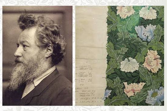 images - 2026-09-29T015335859 - SomethingBeautiful!! Left: sepia portrait of a bearded man in a suit; right: colorful botanical wallpaper with green leaves and pink/blue/white flowers.