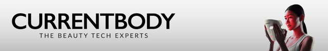 20260923215423940 - SomethingBeautiful!! CurrentBody brand banner with logo and tagline, showing a woman using a beauty device on the right side.